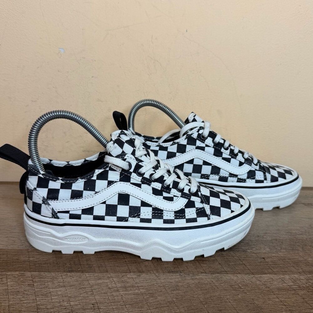 VANS Ultra Cush Low Top Waffle Cup Checkerboard Skate Shoes Women's 6